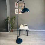 Lampadaire moderne en m�tal bleu avec t�te de lit mobile, culot e27, lampadaire moderne pour salon ou ...
