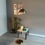 Lampadaire moderne en m�tal brun avec t�te de lit mobile, culot e27, lampadaire moderne pour salon ou ...