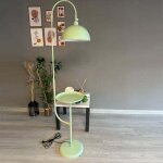 Lampadaire moderne en m�tal menthe avec plateau et t�te mobile, culot e27, lampadaire moderne pour salon ...