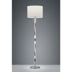 Lampadaire moderne nandor nickel avec abat - jour et trio eclairage tige led