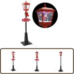 Lampadaire de no�l avec p�re no�l 180 cm led - lampadaire noel - d�corations noel - �clairage noel - ...