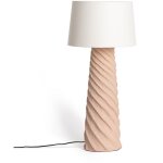 Lampadaire papier mach� m�tal stari blanc