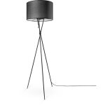 Paco home - lampadaire salon abat - jour tissu lampe � poser textile e27 veilleuse noir (�45. 5 cm), ...