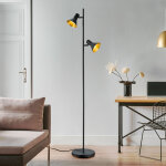 Lampadaire salon lampe articul�e salon plafond washlight lampadaire or noir avec interrupteur � pied, ...