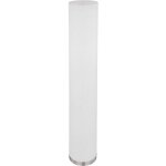 Lampadaire salon lampe colonne moderne 3 flammes lampadaire blanc, 3 flammes �cran textile m�tal nickel ...