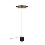 Lampadaire de salon led noir dor� variateur tactile cct 138 cm