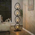 Lampadaire salon noir ? forme galet, 4 ampoules tribeca