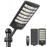 Lampadaire solaire led d'ext�rieur, projecteur �tanche ip66 avec panneau solaire, 6 000 k, d�tecteur ...