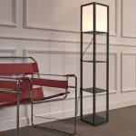 Lampadaire stapleford avec étagère e27 hauteur 160 cm noir blanc [ lux. pro Lampadaire stapleford avec étagère e27 hauteur 160 cm noir blanc [ lux. pro