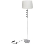 Lampadaire avec support haut d�coration � 4 boules blanc