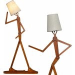 Relax4life - lampadaire sur pied créatif 160cm, lampadaire humanoïde diy en bois avec interrupteur à ... Relax4life - lampadaire sur pied créatif 160cm, lampadaire humanoïde diy en bois avec interrupteur à ...
