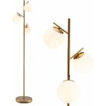 Lampadaire sur pied avec interrupteur à pied pratique, lampe avec abat - jour en verre à 3 globes, constructio ... Lampadaire sur pied avec interrupteur à pied pratique, lampe avec abat - jour en verre à 3 globes, constructio ...