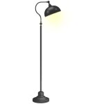 Lampadaire sur pied rotatif 180� - lampe � arc de salon avec abat - jour r�glable, interrupteur � pied, ...