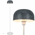 Relax4life - lampadaire sur pied salon 146 cm, lampe sur pied moderne avec abat - jour rond & interrupteur ...