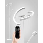Lampadaire sur pied salon 20w, blanc lampadaire led variable avec 7w liseuse flexible, 3 températures ... Lampadaire sur pied salon 20w, blanc lampadaire led variable avec 7w liseuse flexible, 3 températures ...