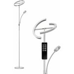 Lampadaire sur pied salon 20w, gris lampadaire led variable avec 7w liseuse flexible, 3 températures ... Lampadaire sur pied salon 20w, gris lampadaire led variable avec 7w liseuse flexible, 3 températures ...