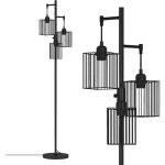 Puluomis - lampadaire sur pied salon, lampadaire industriel  intensit variable avec abat - jour, douille ...