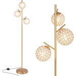 Relax4life - lampadaire sur pied salon or 169 cm, lampe salon sur pied or avec 3 abat - jour en acrylique, ... Relax4life - lampadaire sur pied salon or 169 cm, lampe salon sur pied or avec 3 abat - jour en acrylique, ...