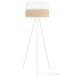 Lampadaire tr�pied abat - jour m�tal 45cm blanc