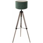 Mexlite - lampadaire - triek - noir - bois velours tissu - � 75cm