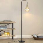 Lampadaire vintage doré - e27 métal avec interrupteur à pied industriel lampe de salon pour chambre à ... Lampadaire vintage doré - e27 métal avec interrupteur à pied industriel lampe de salon pour chambre à ...