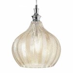 Lustre moderne gea luce cleofe s11 e27 lampe � suspension led en verre ocre