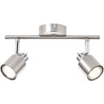 Lampe andres spot tube 2 lampes nickel / chrome 2x par51, gu10, 10w, adapt� aux lampes � r�flecteur (non ...
