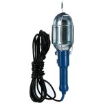 Lampe baladeuse d'atelier embase mtallique pour ampoule e27 cable 5 mtres - crochet acier aslo