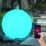 Lampe boule lumineuse boule de jardin enfichable led télécommandée boule solaire pour extérieur 30 cm, ... Lampe boule lumineuse boule de jardin enfichable led télécommandée boule solaire pour extérieur 30 cm, ...