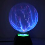 Lampe boule de plasma lumire plasma magique 5 pouces lampe globe statique lumire bleue lectrostatique ...