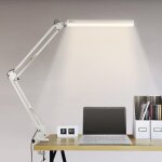 Lampe de bureau led, 1100lm lampe de table avec pince, 10 niveaux de luminosit� x 3 modes r�glables, ...
