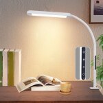 Lampe de bureau led dimmable - lampe de table pince avec prise bureau lampe de jour blanche 5 temp�ratures ...