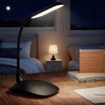Lampe de bureau led noire avec commande tactile et variateur, 12, 51027, 5 cm, r�glable pour les bureaux, ...