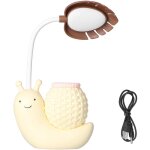 Jeffergarden lampe de bureau led avec porte - stylo, multifonction, chargement usb, jolie lampe de bureau ...