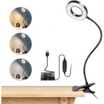 Lampe de bureau � pince 48 led flexible � 360�lampe lecture clipsable 3 modes d'�clairage &10 niveaux ...