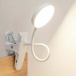 Lampe bureau a pince, led 3couleurs gradation en continu lampe pince pour lit, 360� flexible liseuse ...