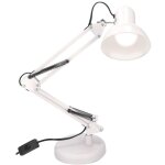 Lampe de bureau pixi 1xe27 blanche, socle et pince compris edo solutions