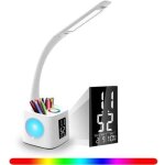 Lampe de bureau porte - stylo avec calendrier perp�tuel protection oculaire led couleur tactile gradation ...