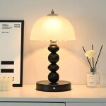 Lampe de bureau r�tro en forme de champignon avec variateur tricolore, commande tactile, prise usb, id�ale ...