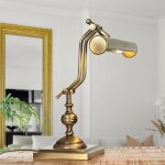 Licht - erlebnisse - lampe de bureau scrivania en laiton de couleur bronze clair au design vintage lampe ...