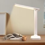 Lampe de bureau, lampe de table led, pliable 3 couleurs niveaux d'clairage, usb charge, contrle tactile, ...