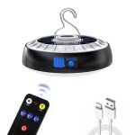 Lampe de camping solaire, lampe de tente magn�tique �tanche avec crochet, lampe led rechargeable pour ...