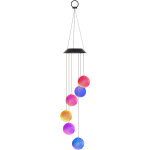 Lampe carillon olien  nergie solaire, boule  couleur changeante, lumire extrieure en h pour jardin, ...
