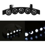 Lampe de casquette 5 led lampe de casque � clip eclairage frontale super lumineux pour p�che camping ...