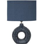 Lampe � poser en c�ramique  seta  43cm bleu