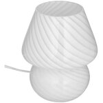 Lampe champignon cara h18cm blanc - atmosphera crateur d'intrieur
