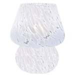 Lampe champignon, petite lampe de chevet - lampe de bureau en verre semi transparent, lampe esthtique ...