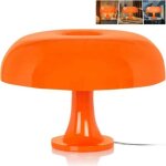 Lampe champignon, lampe de table champignon orange, lampe de chevet champignon led usb, 3 temp�ratures ...