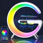 Lampe chargeur induction, contr�le par application enceinte bluetooth lumineuse, avec reveil chargeur ...