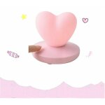 Lampe de chevet 8 led en forme de c?ur, aliment�e par batterie usb, en caoutchouc souple, te - b0104